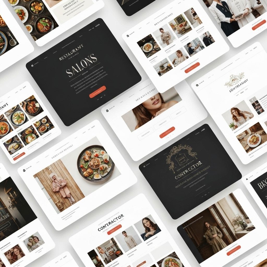 Modern landing page design examples for small business websites by CustomBizSite™